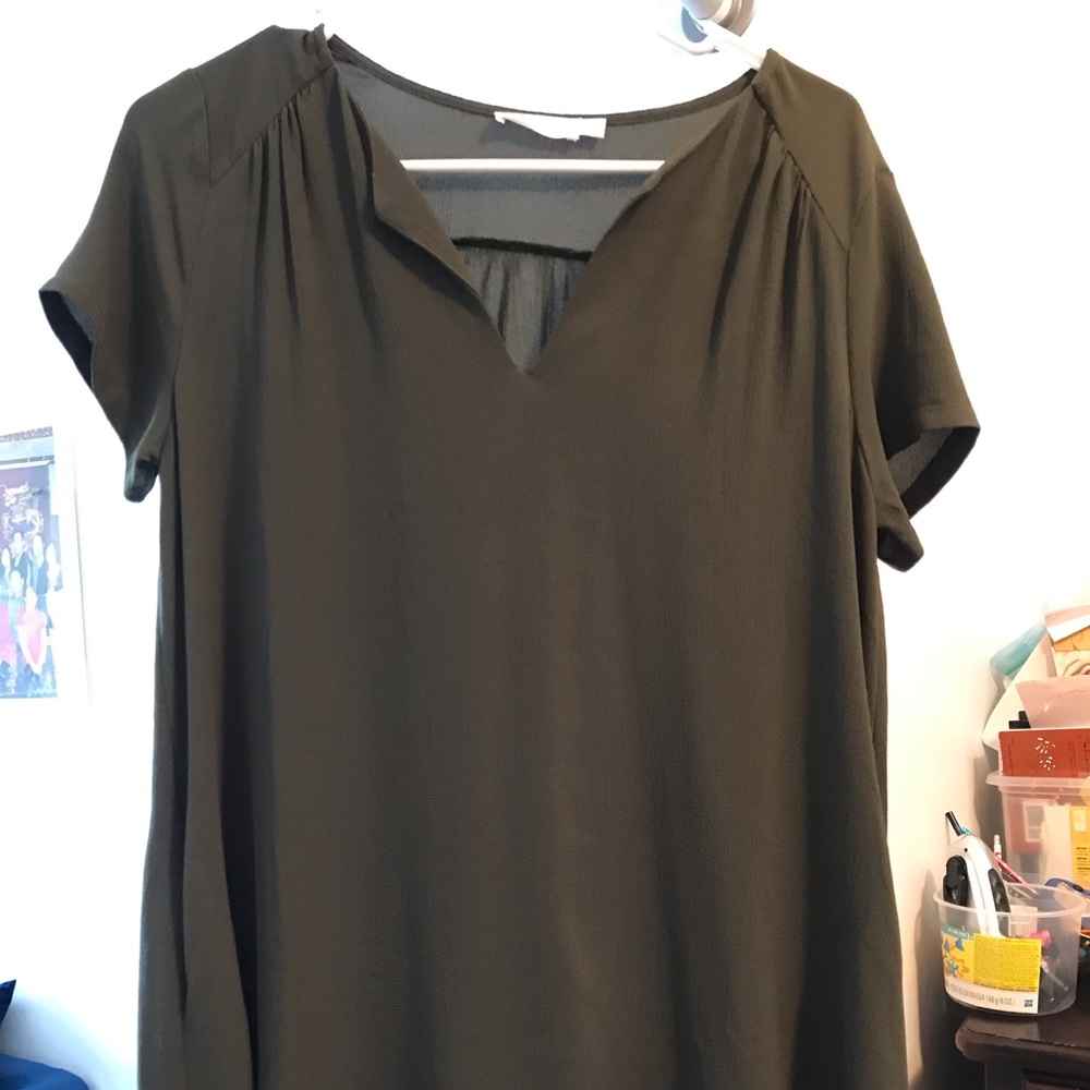 Long tunic (olive green color)